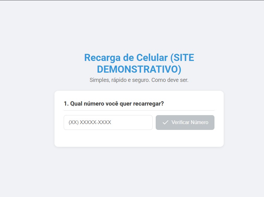 Protótipo Site de Recargas